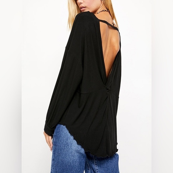 Free People Shimmy Shake Top in Black size Small NWT - Picture 3 of 9